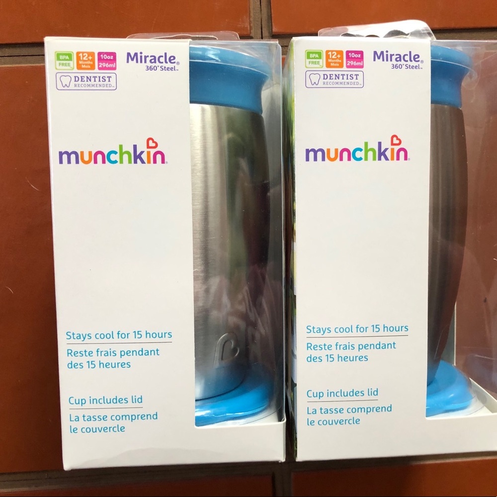 2 new Munchkin 360 Steel cups